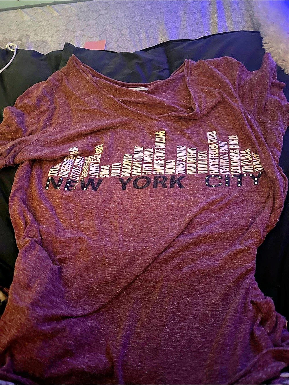 Maurices Short Sleeve Graphic Tee in Purple